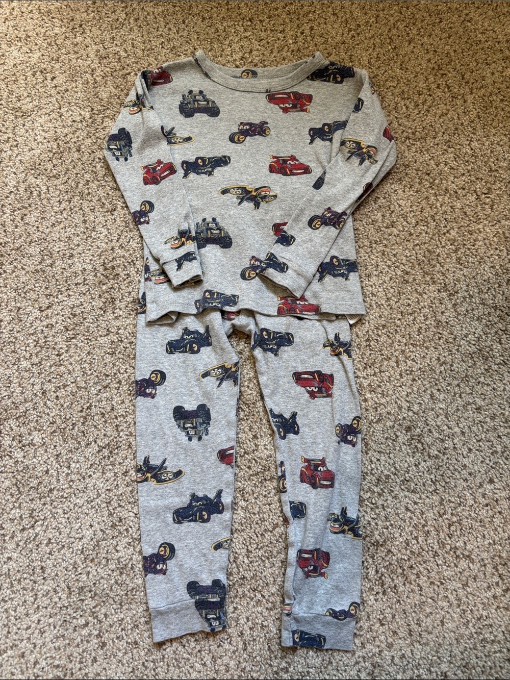Baby Gap DC Vehicles Gray 100% Organic Cotton Pajama Set Size 4 | Batman |